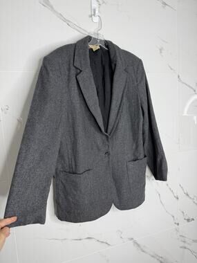 Vintage J Crew Jacket Blazer Womens Size L 12 Wool 3 Button Career Lined 90s New